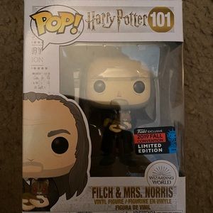 Funko Pop! Filch and Mrs. Norris exclusive